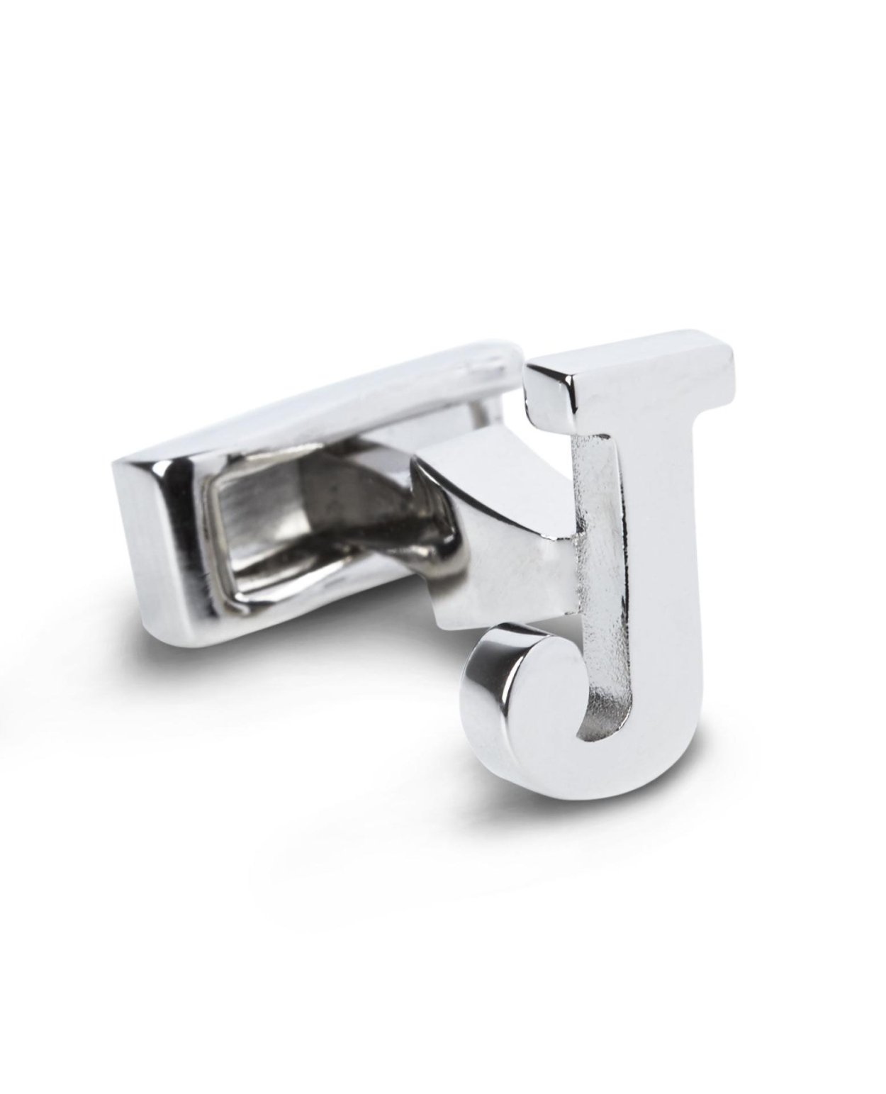 Stříbrné manžetové knoflíčky s iniciály - J