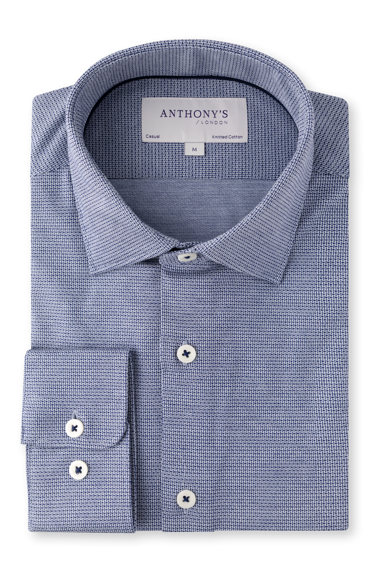 Pánská bílomodrá strečová košile