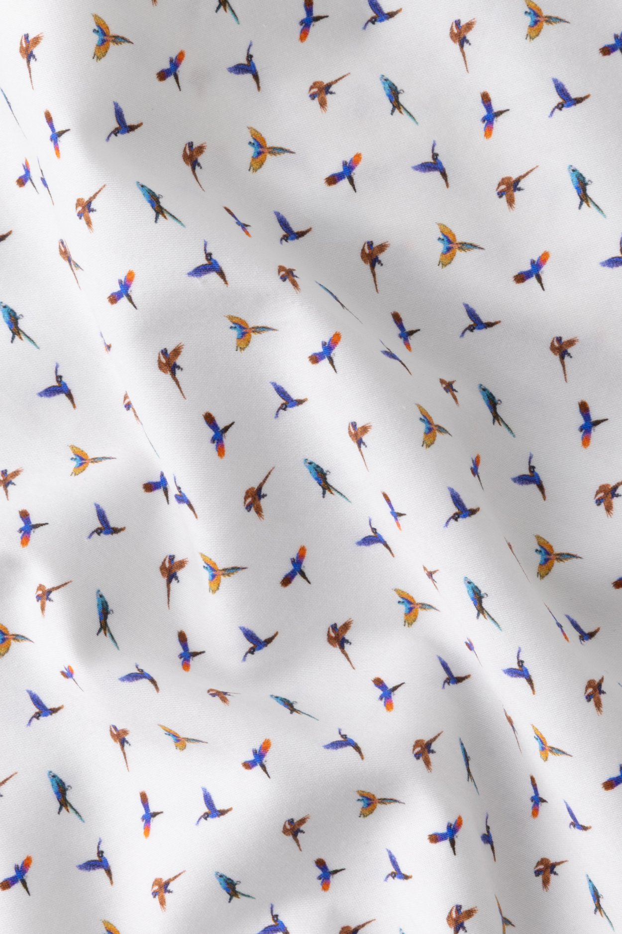 Pánská bílá strečová košile se vzorem