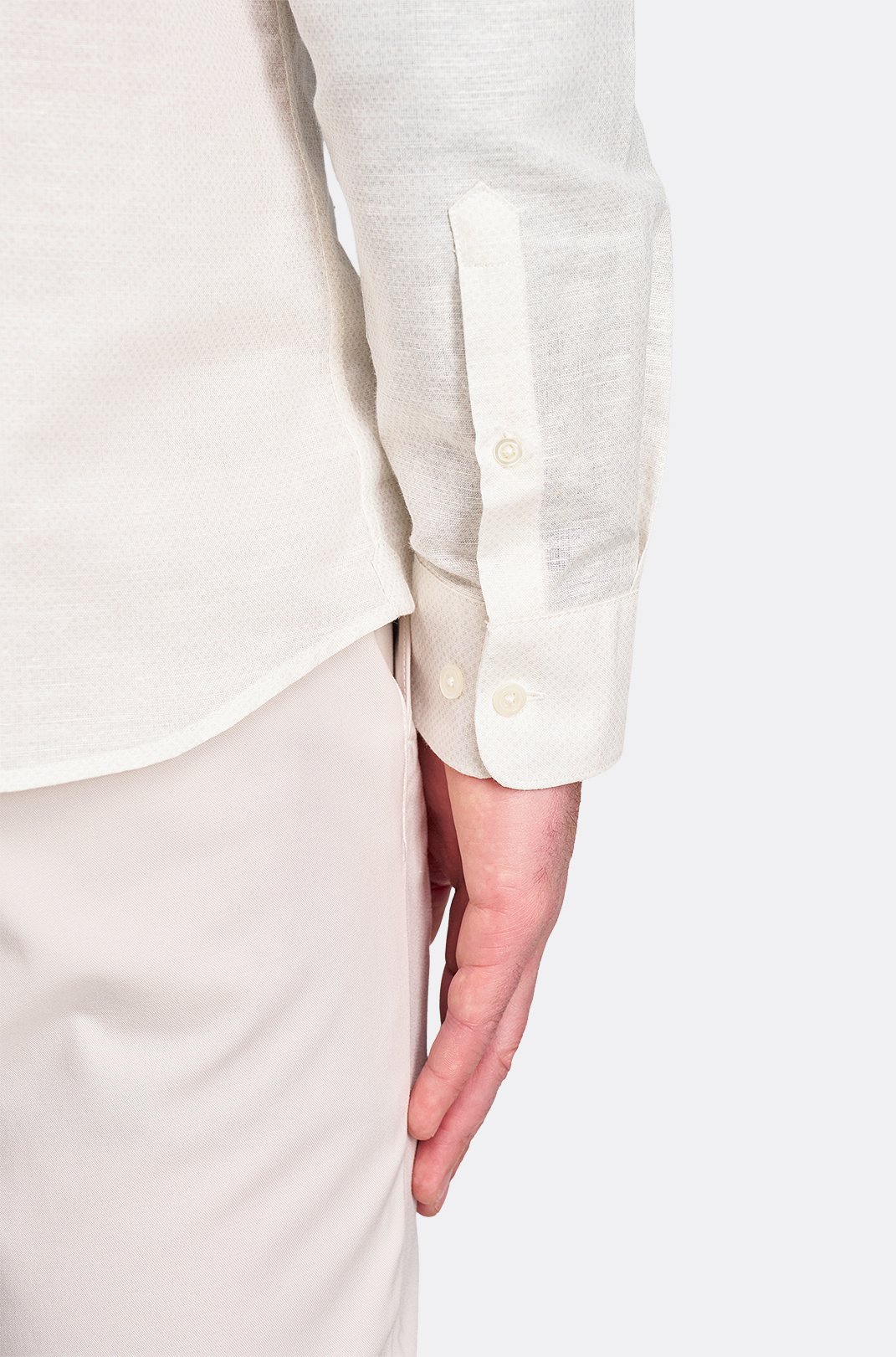 Pánská šedá košile s geometrickým vzorem