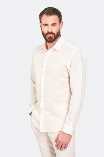 Šedá košile s geometrickým vzorem