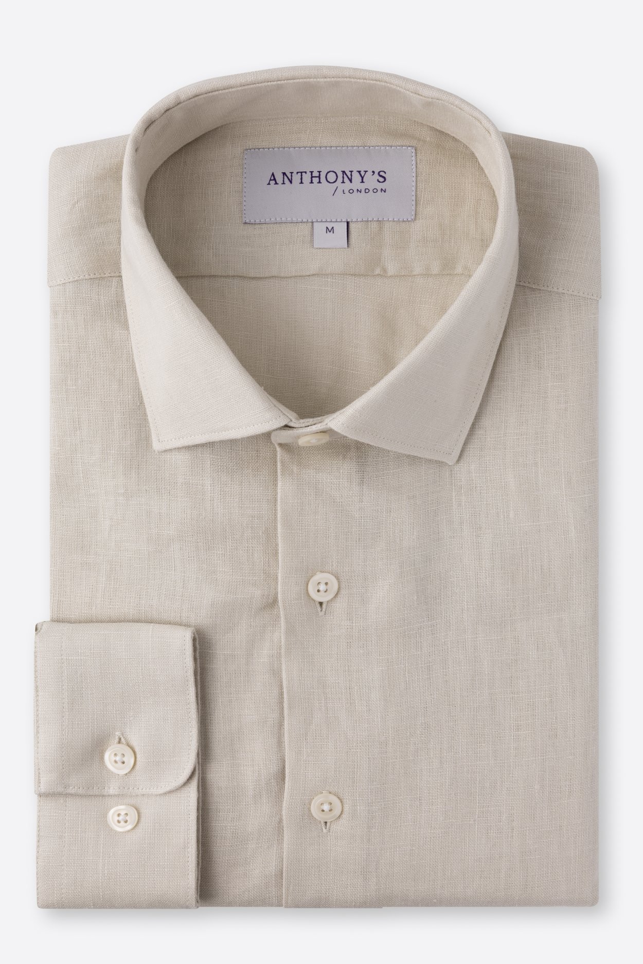 Pánská lněná béžová košile