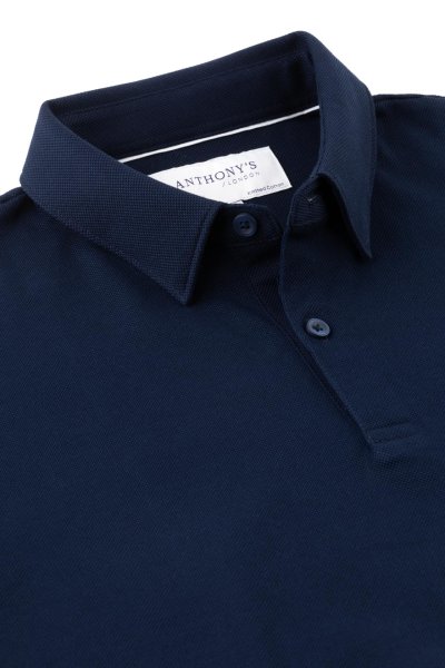 Tmavě modré bavlněné polo tričko Pique