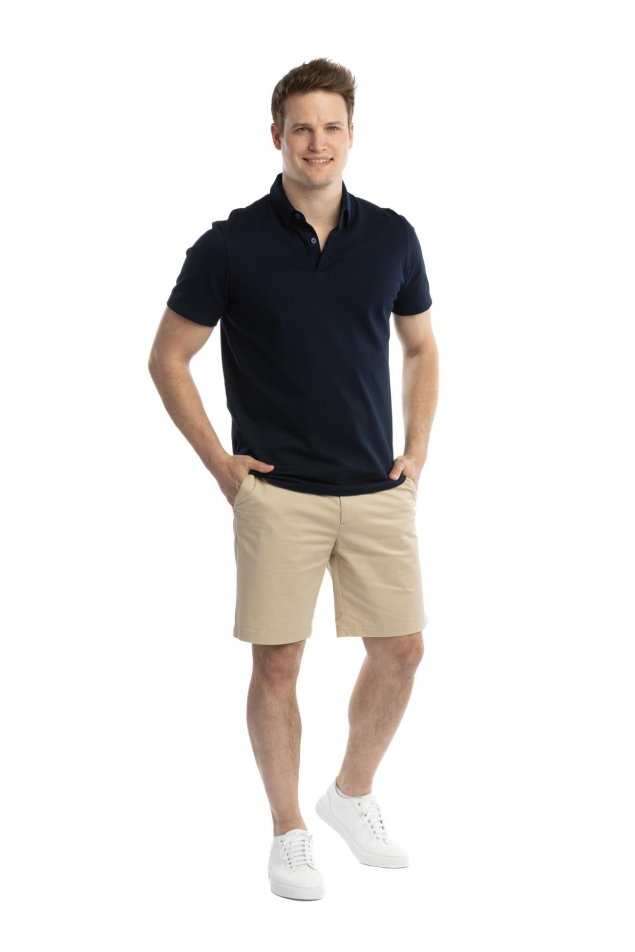 Tmavě modré bavlněné polo tričko Pique