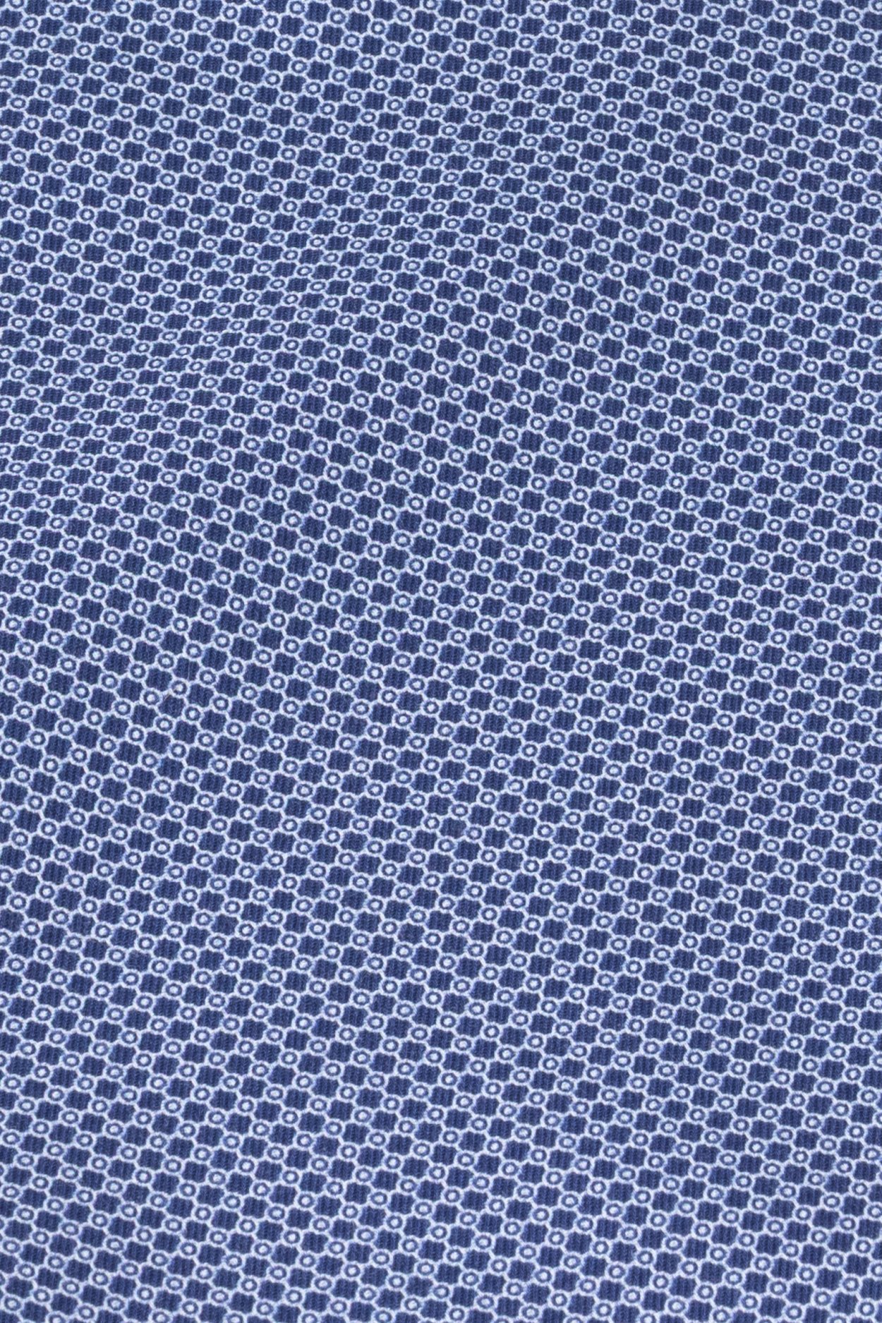 Pánská modrobílá strečová non-iron košile s geometrickým vzorem