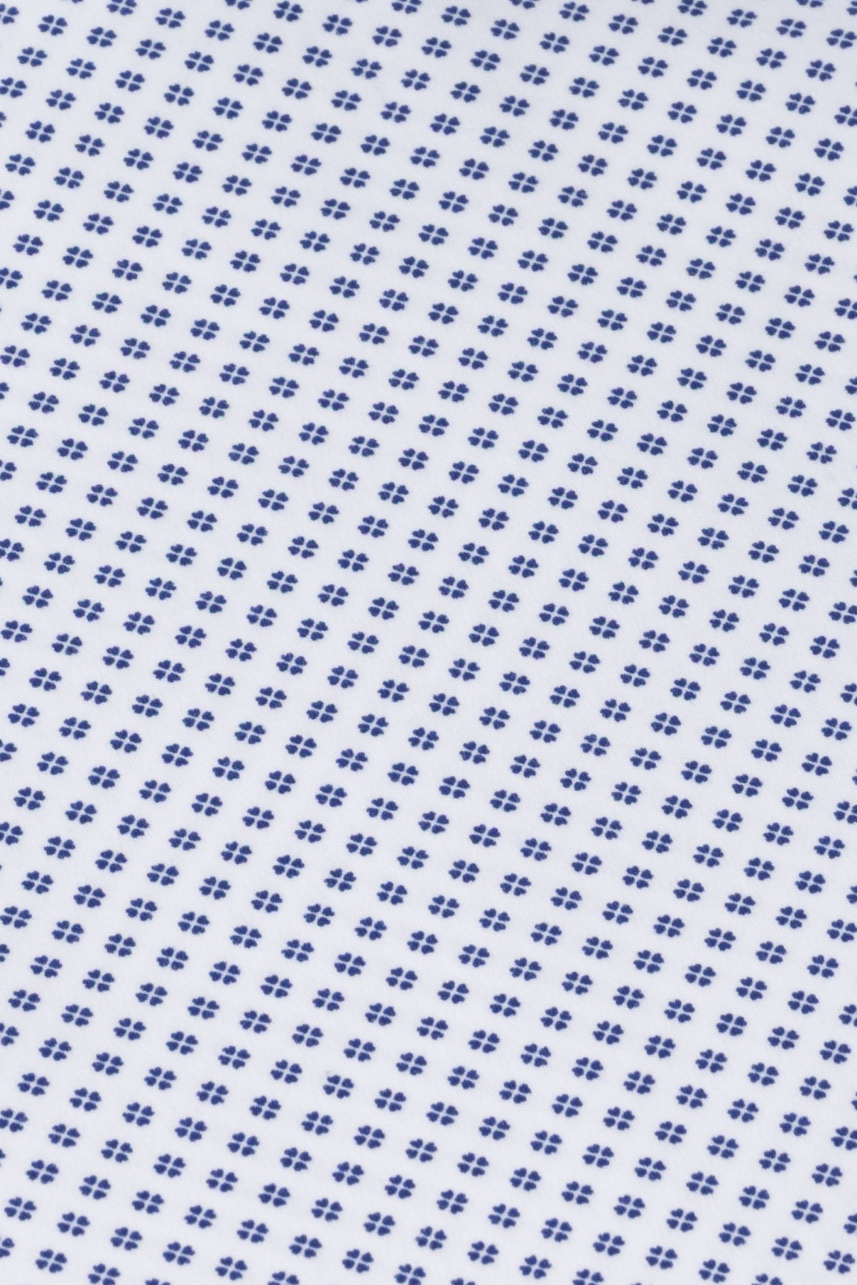 Pánská bílomodrá strečová košile s květinový vzorem