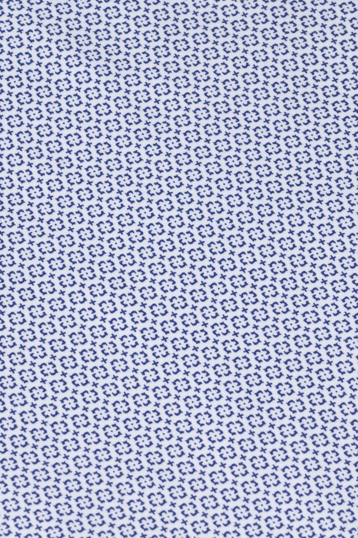 Pánská bílomodrá strečová košile s květinový vzorem