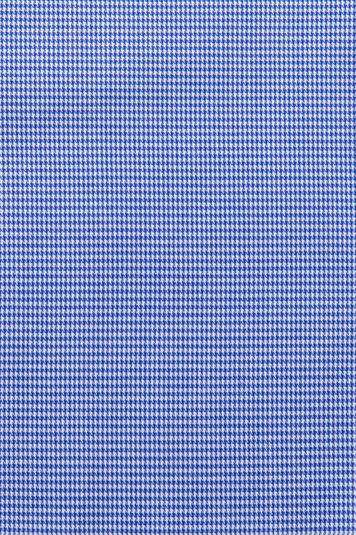 Pánská modrá non-iron košile s jemným vzorem