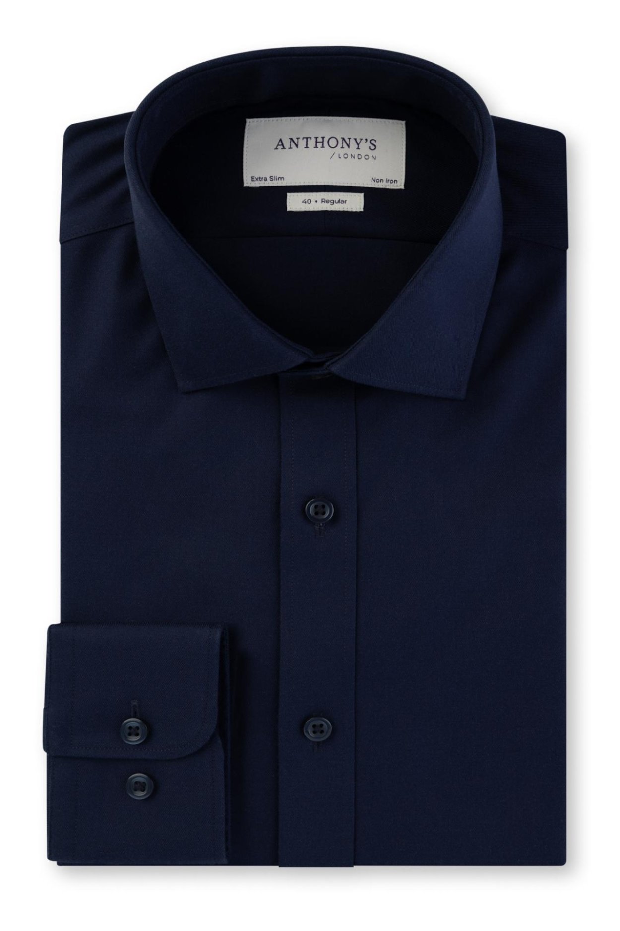 Pánská tmavě modrá non-iron košile