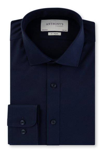 Tmavě modrá non-iron košile