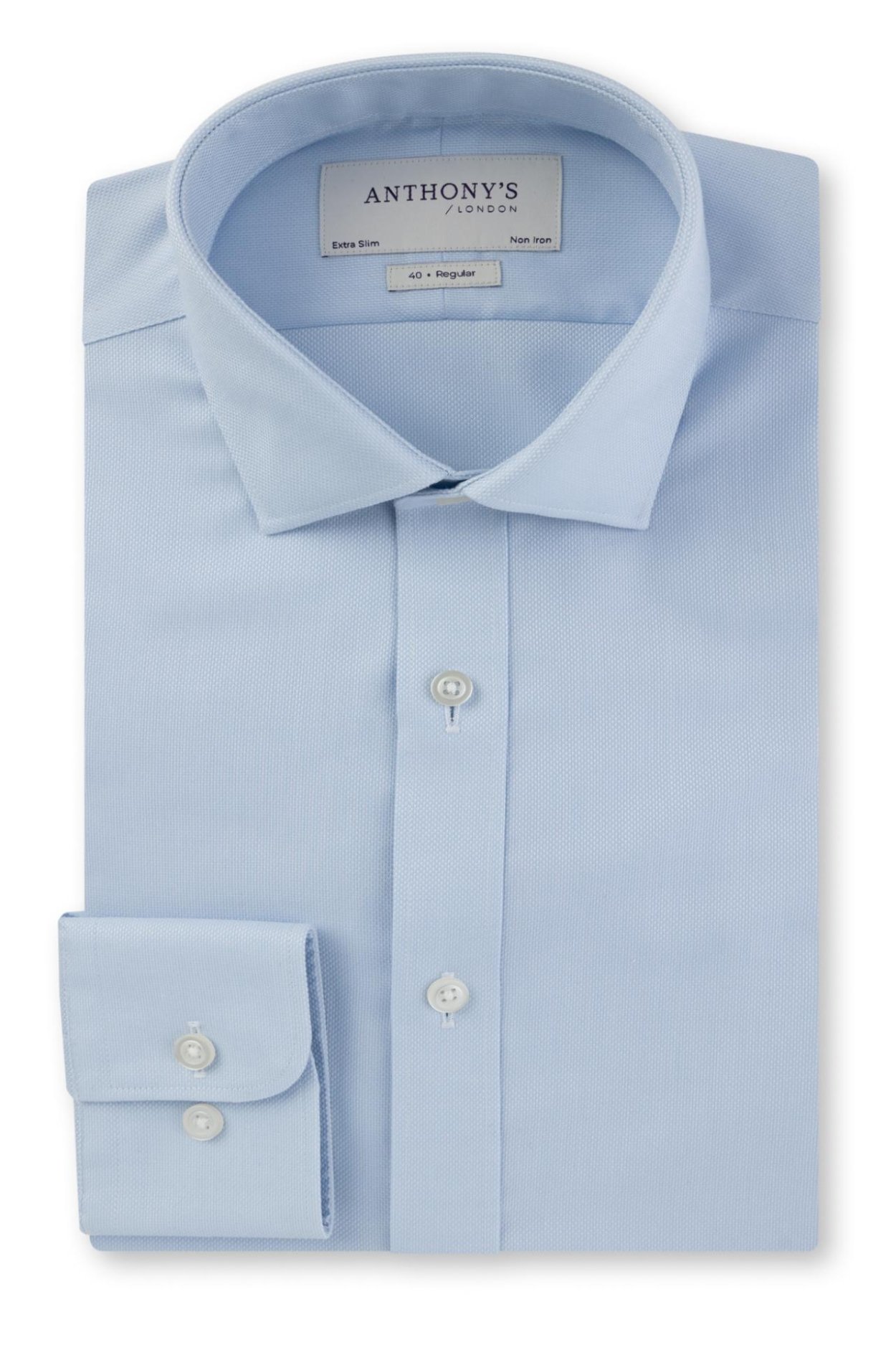 Pánská světle modrá non-iron košile