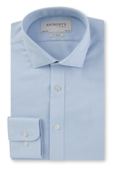 Světle modrá non-iron košile