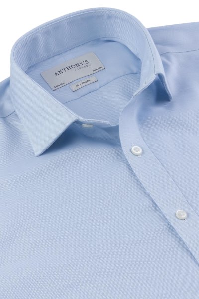 Světle modrá non-iron košile