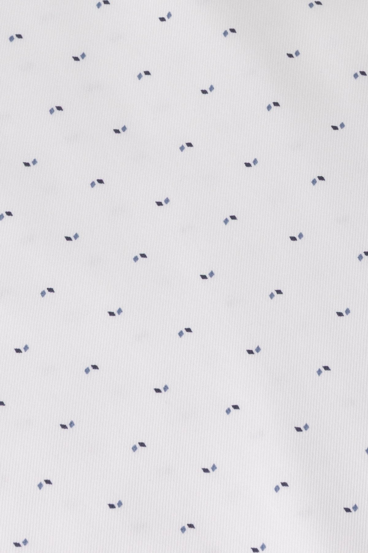 Pánská bílá non-iron košile s jemným vzorem