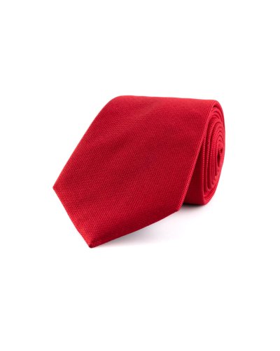 Červená hedvábná kravata