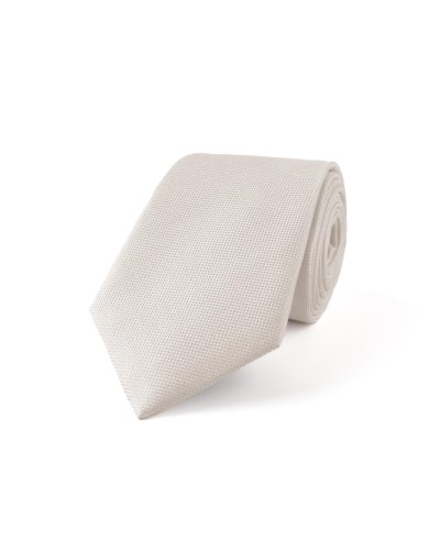 Krémová hedvábná kravata