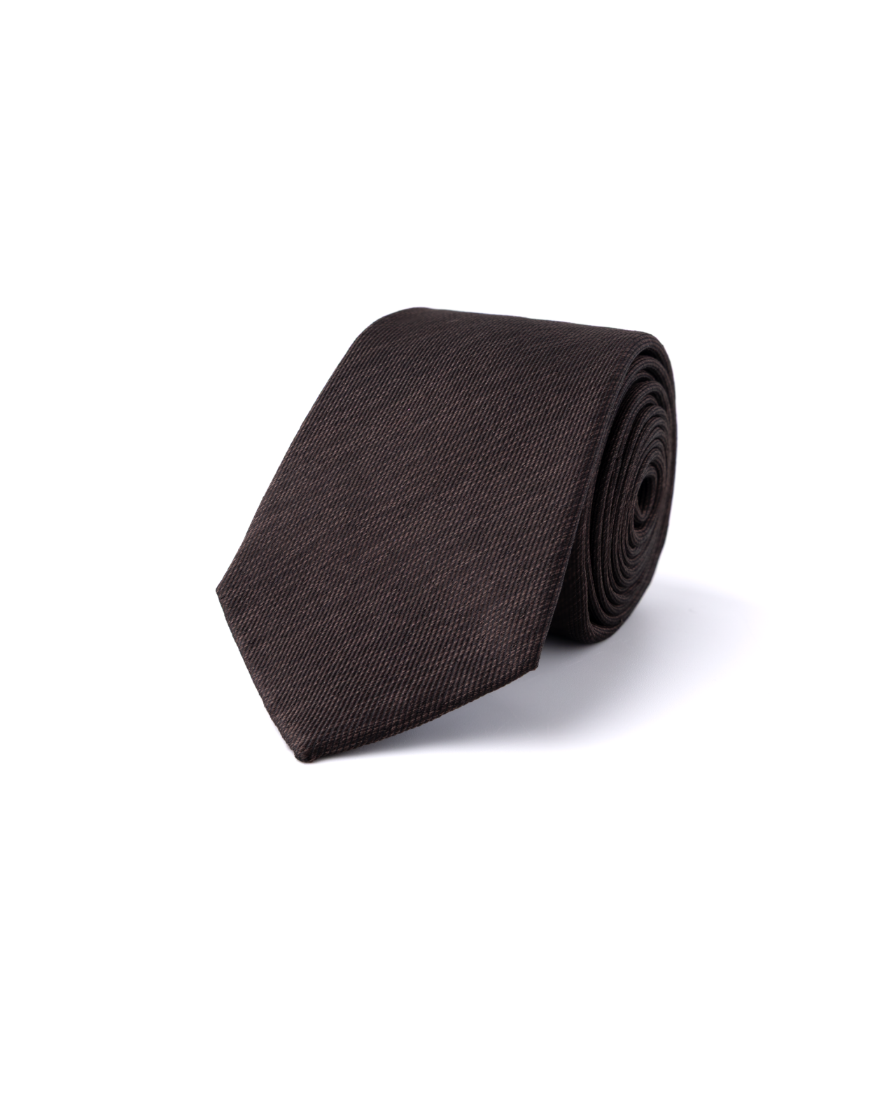 Hnědá hedvábná kravata