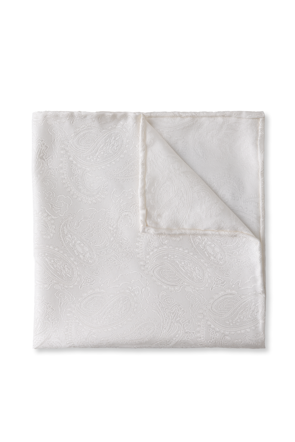 Béžový hedvábný kapesníček s jemným vzorem