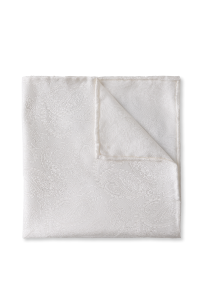 Béžový hedvábný kapesníček s jemným vzorem