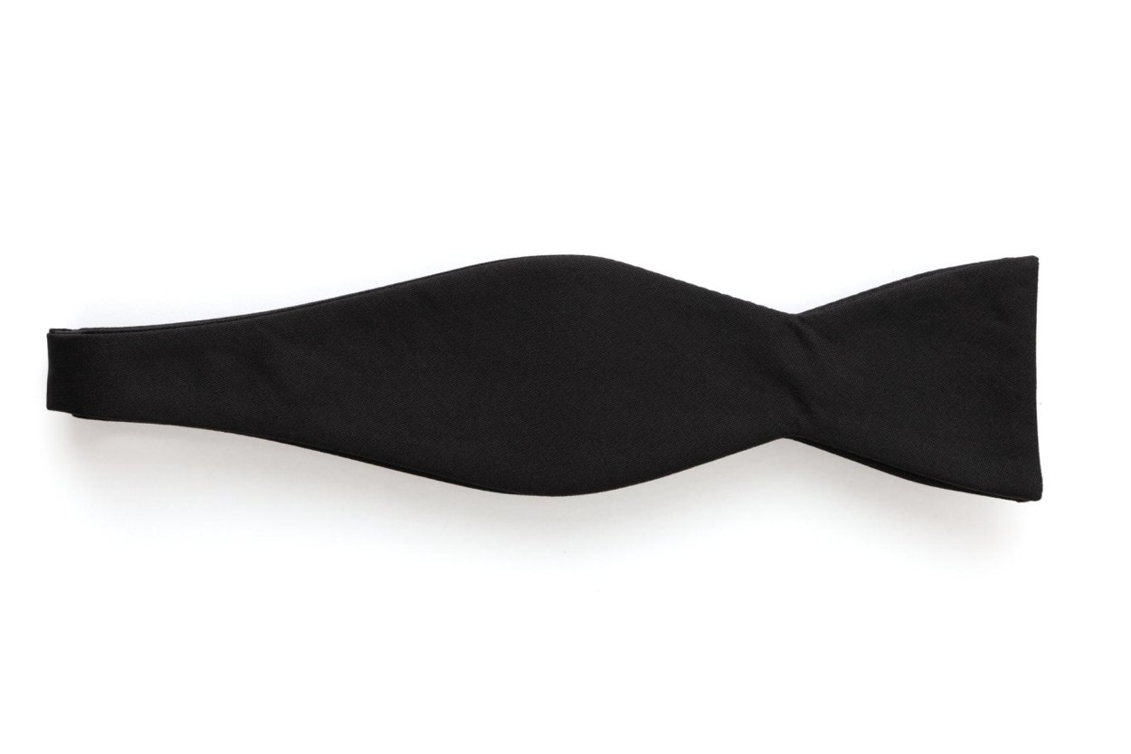 Černý vlněný vázací motýlek