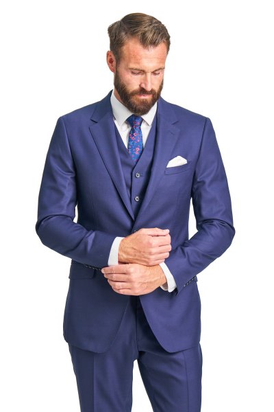 Tmavě modrý oblek Burlington