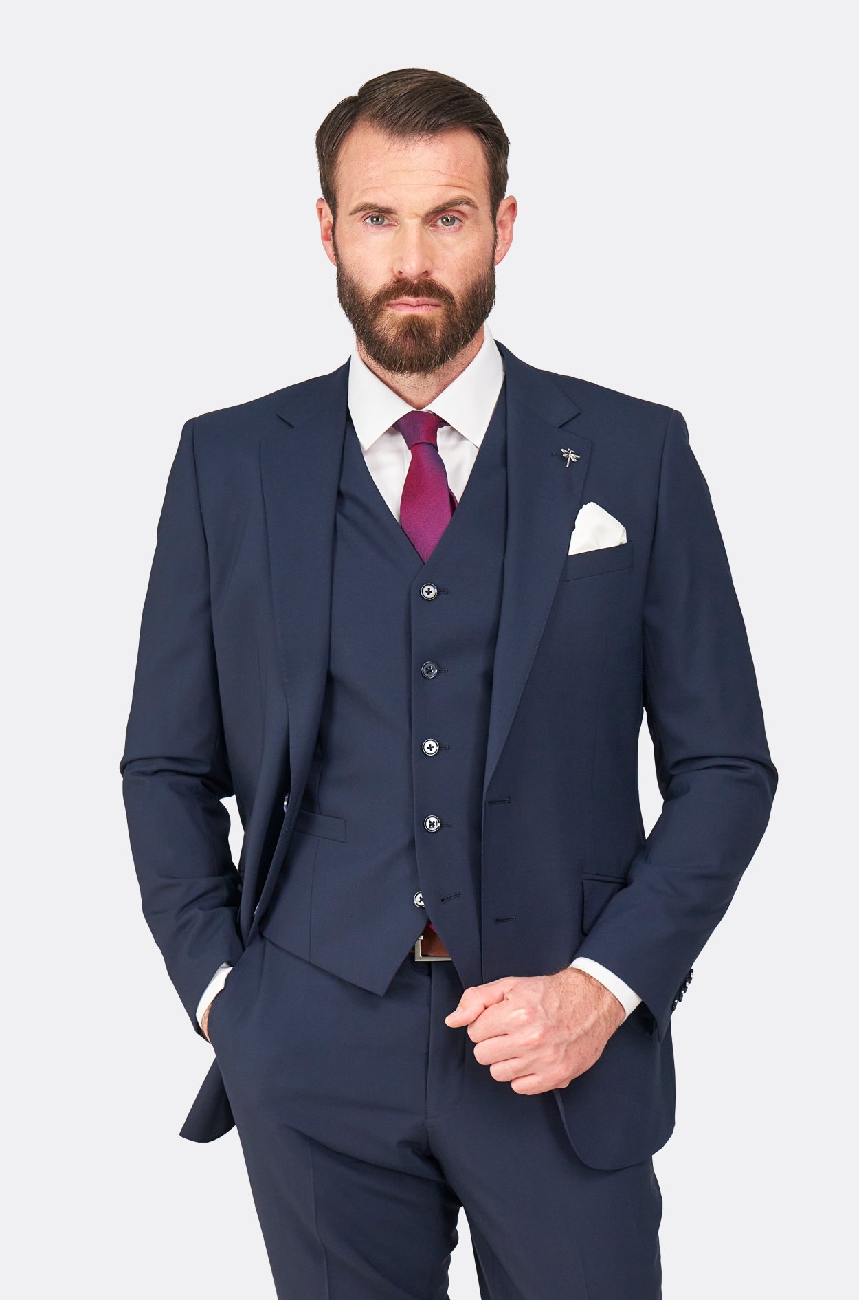 Tmavě modrý oblek Brunel