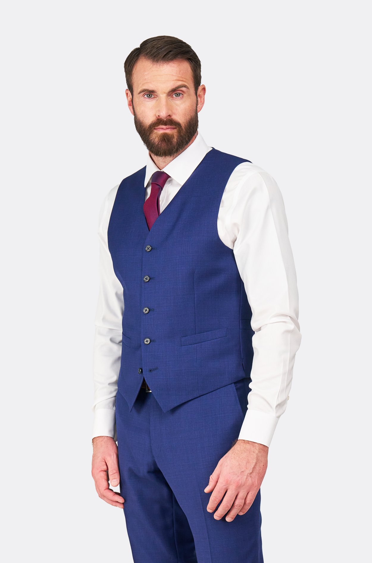 Modrý vlněný oblek Colchester