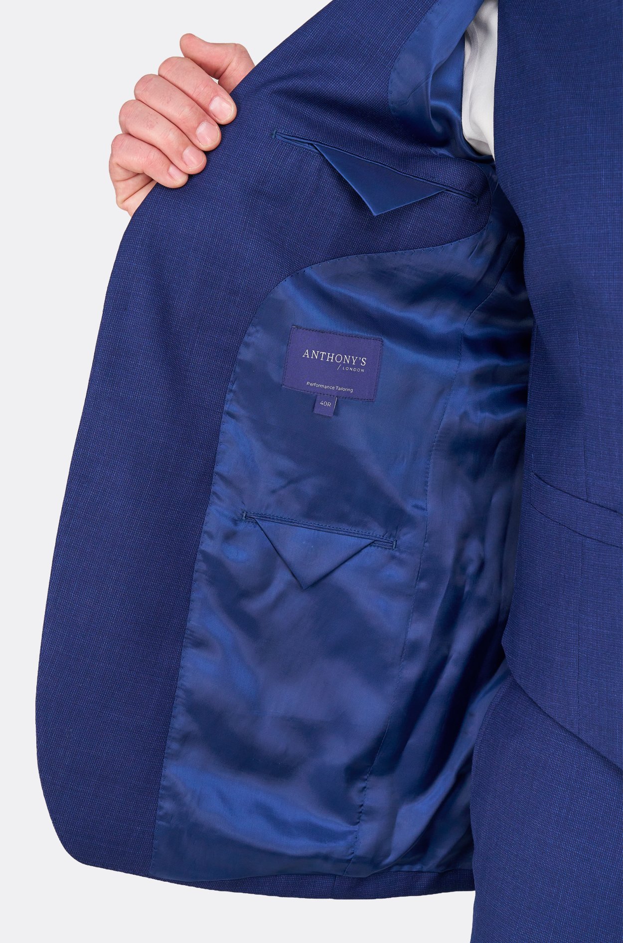 Modrý vlněný oblek Colchester