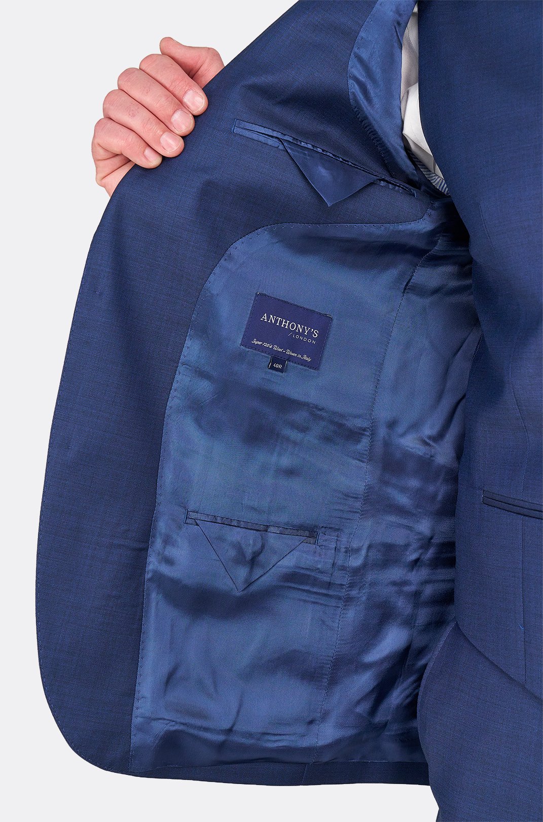 Tmavě modrý vlněný oblek Whitmore