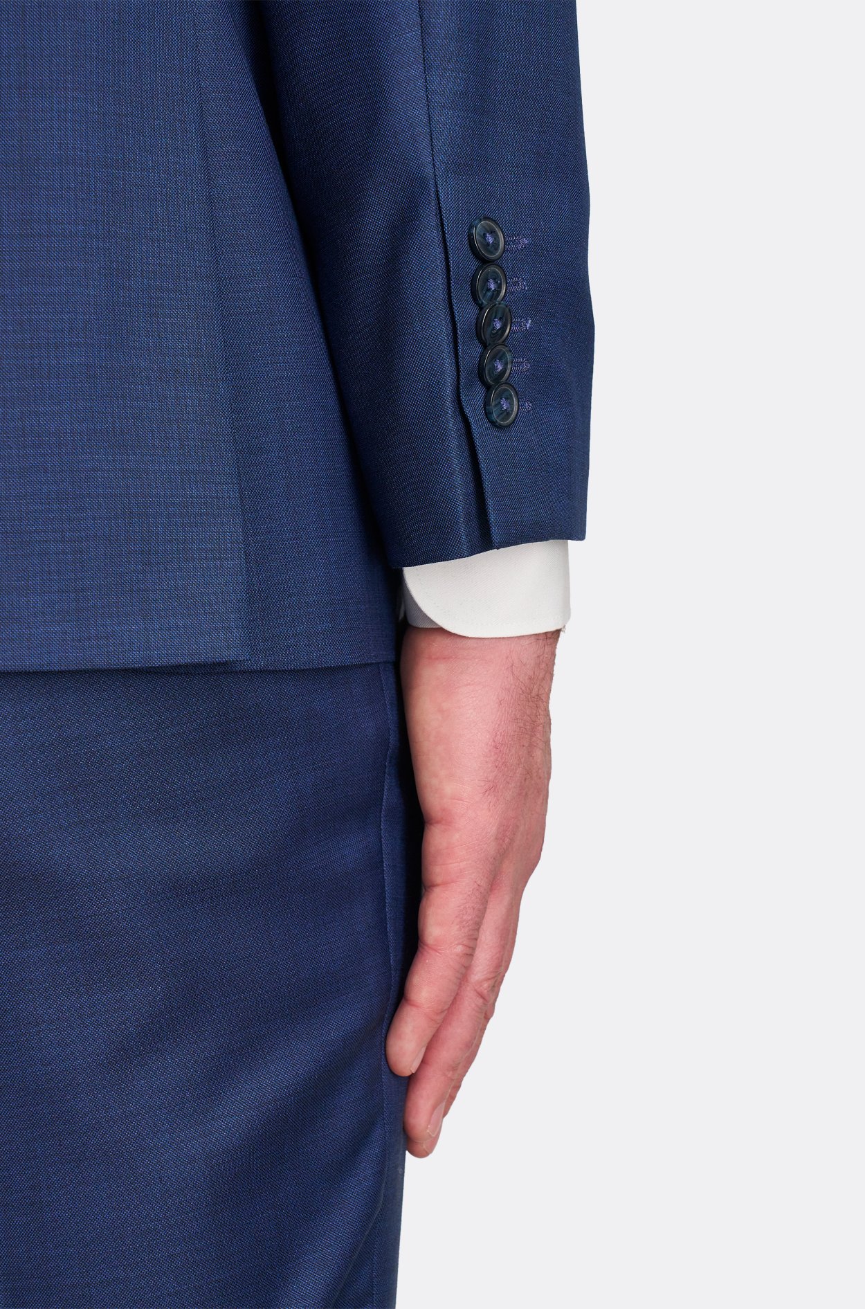 Tmavě modrý vlněný oblek Whitmore