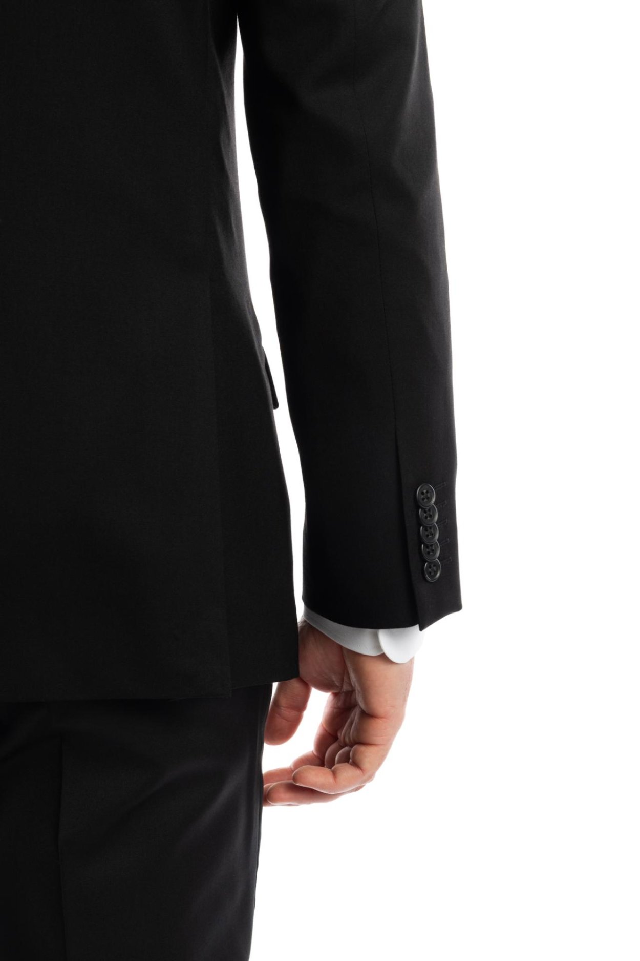 Černý vlněný oblek Fitzrovia