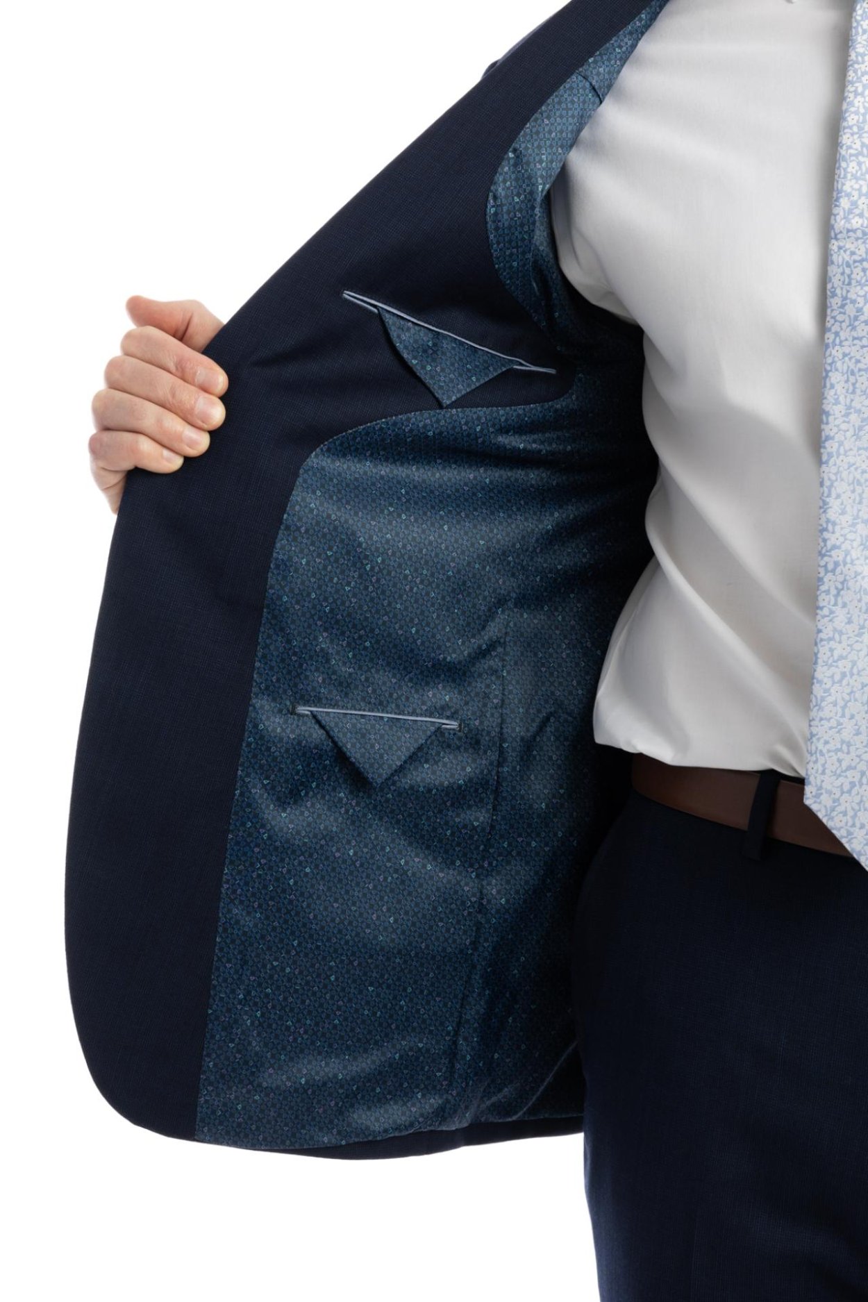 Tmavě modrý vlněný oblek Cavendish