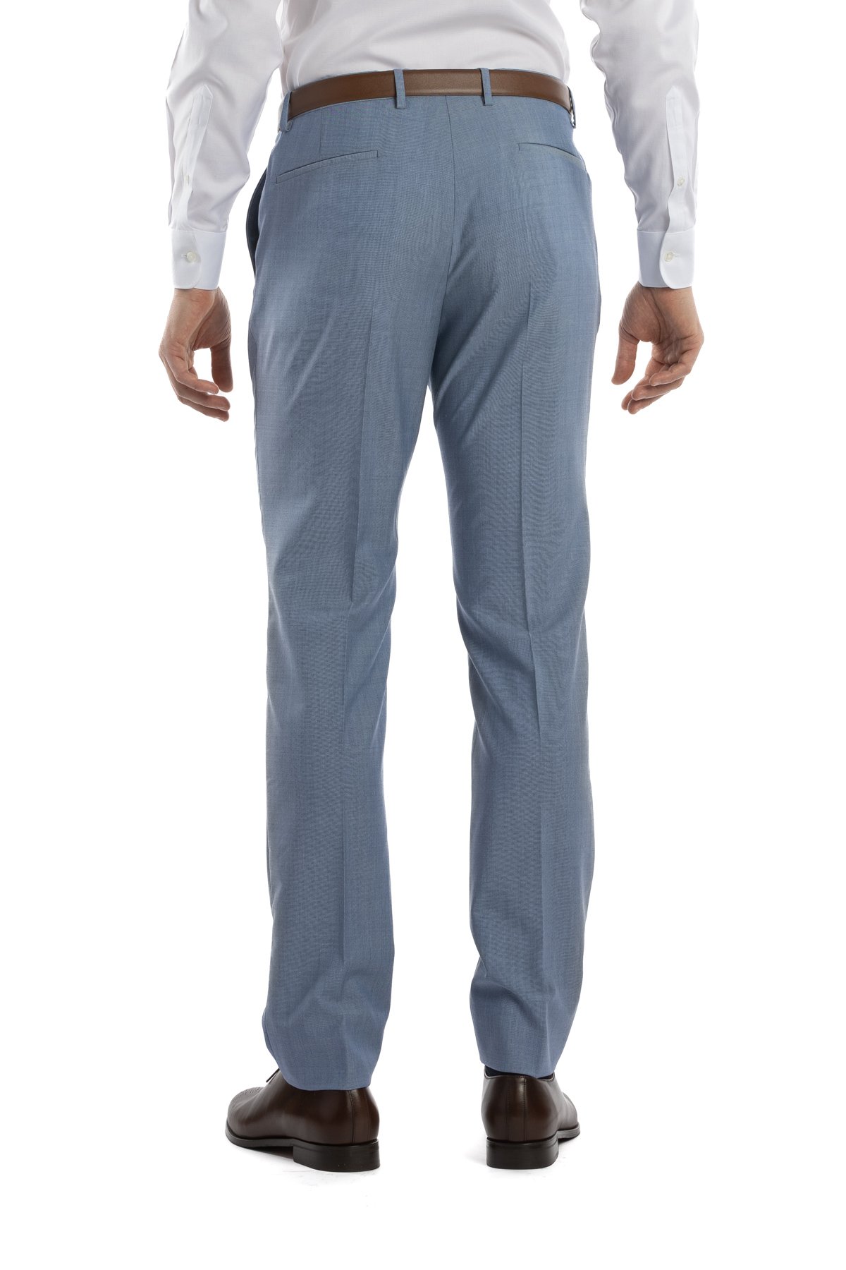 Modrý vlněný oblek Bergamo