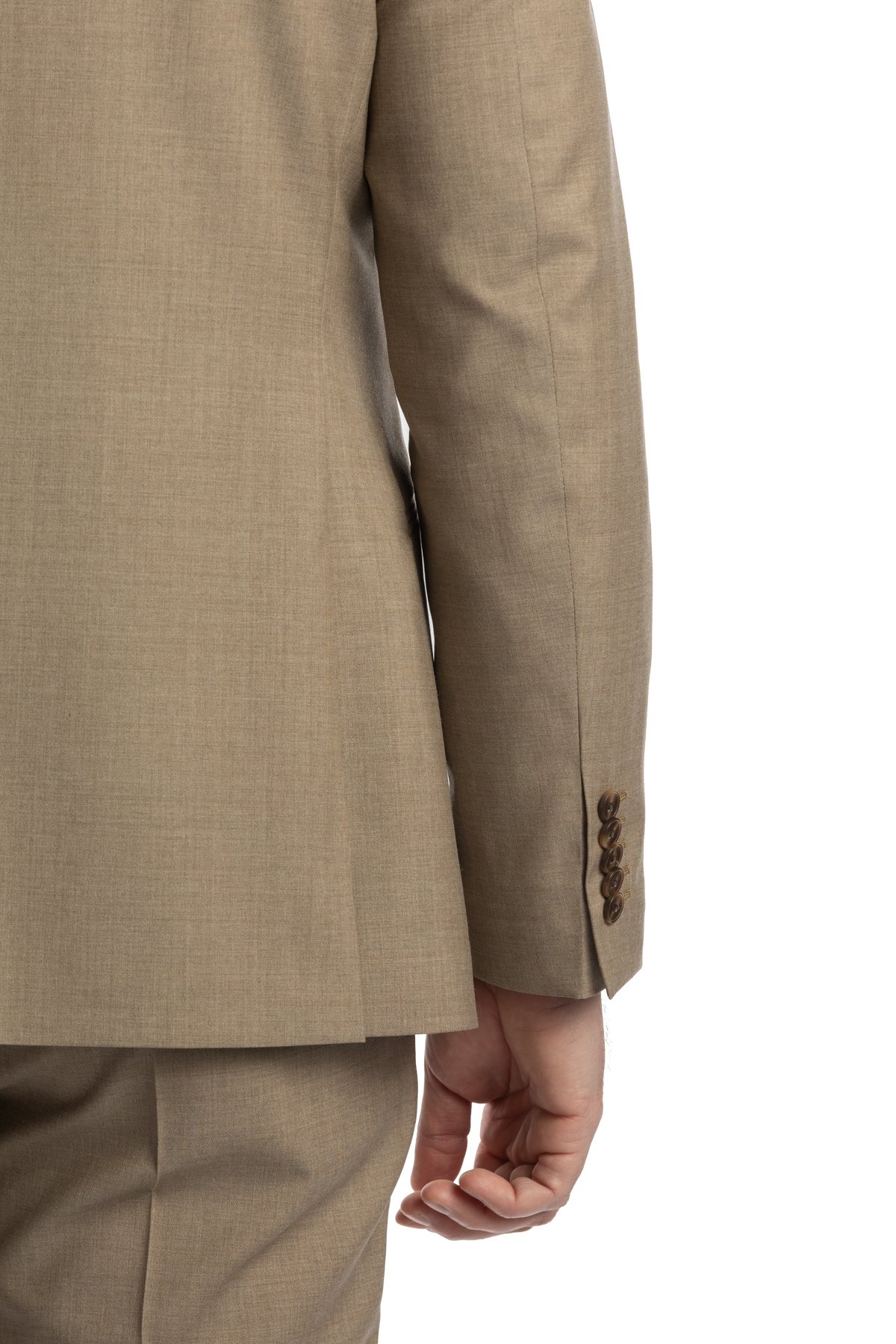 Béžový vlněný oblek Verona