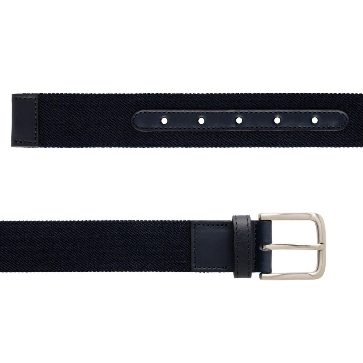 Tmavě modrý strečový bavlněný pásek