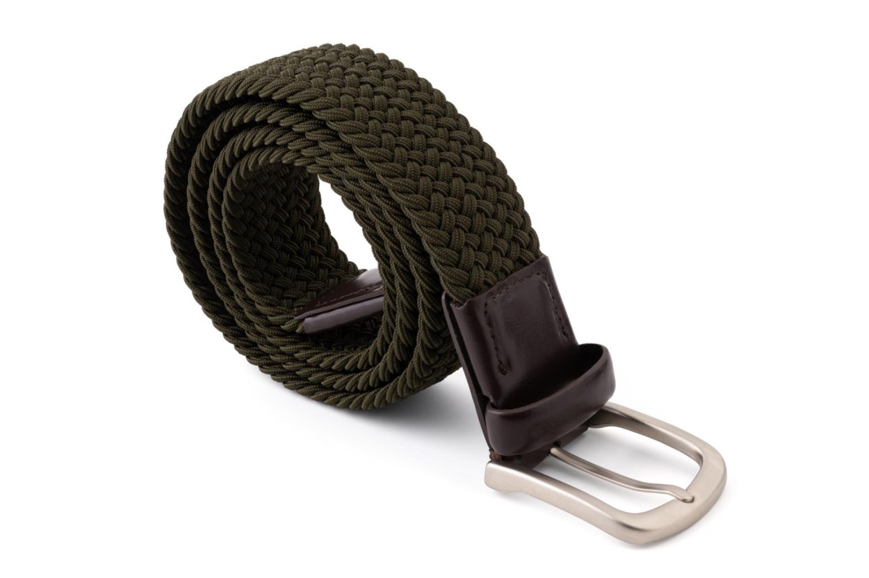 Olivový strečový pásek