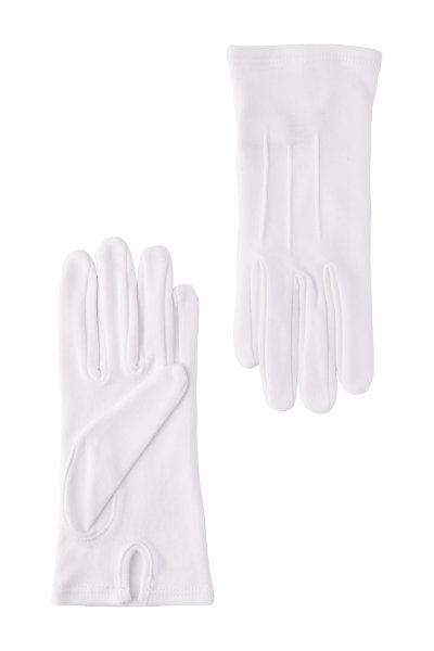 Bílé bavlněné rukavičky
