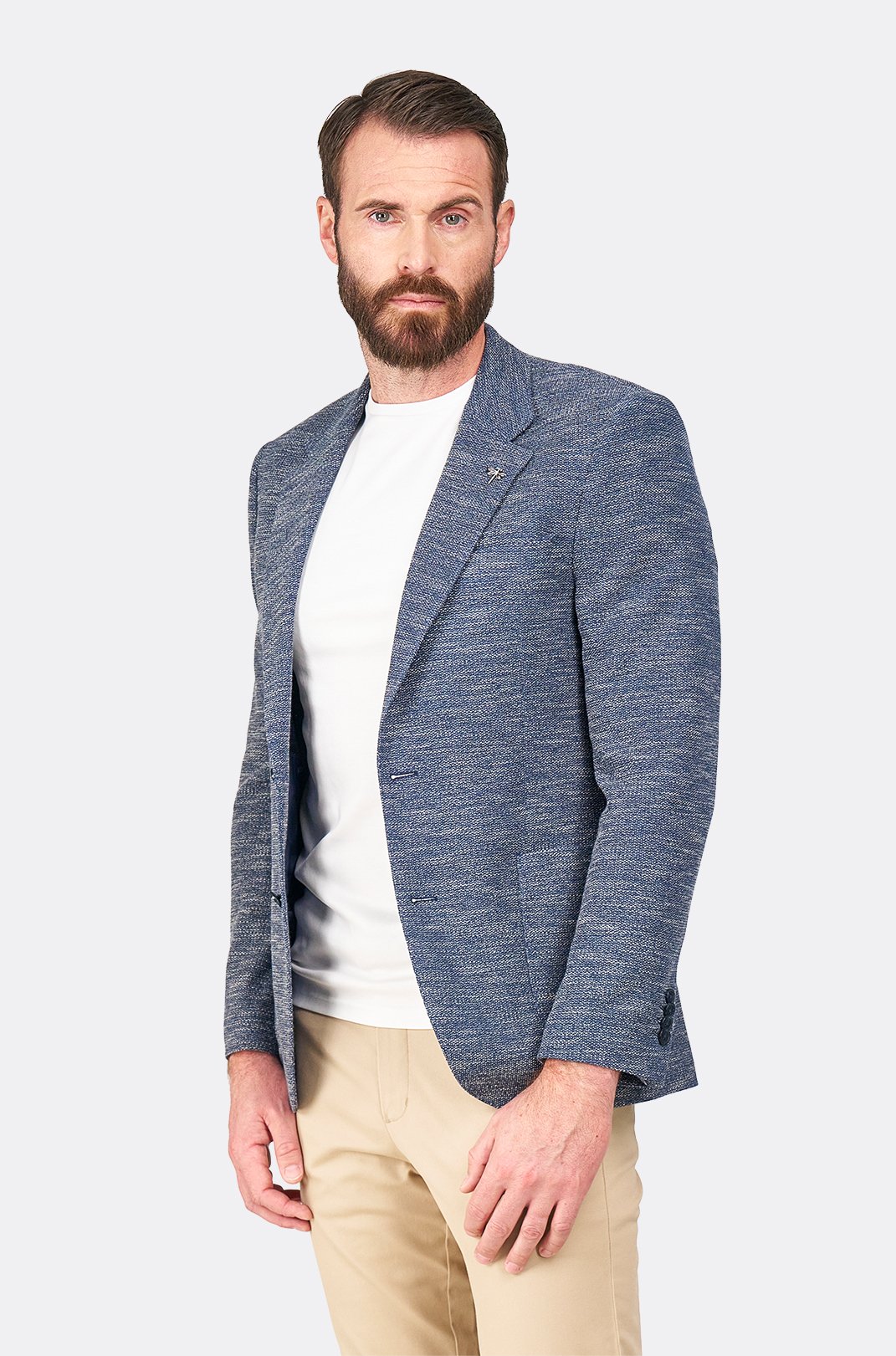 Modré pletené sako Marlowe