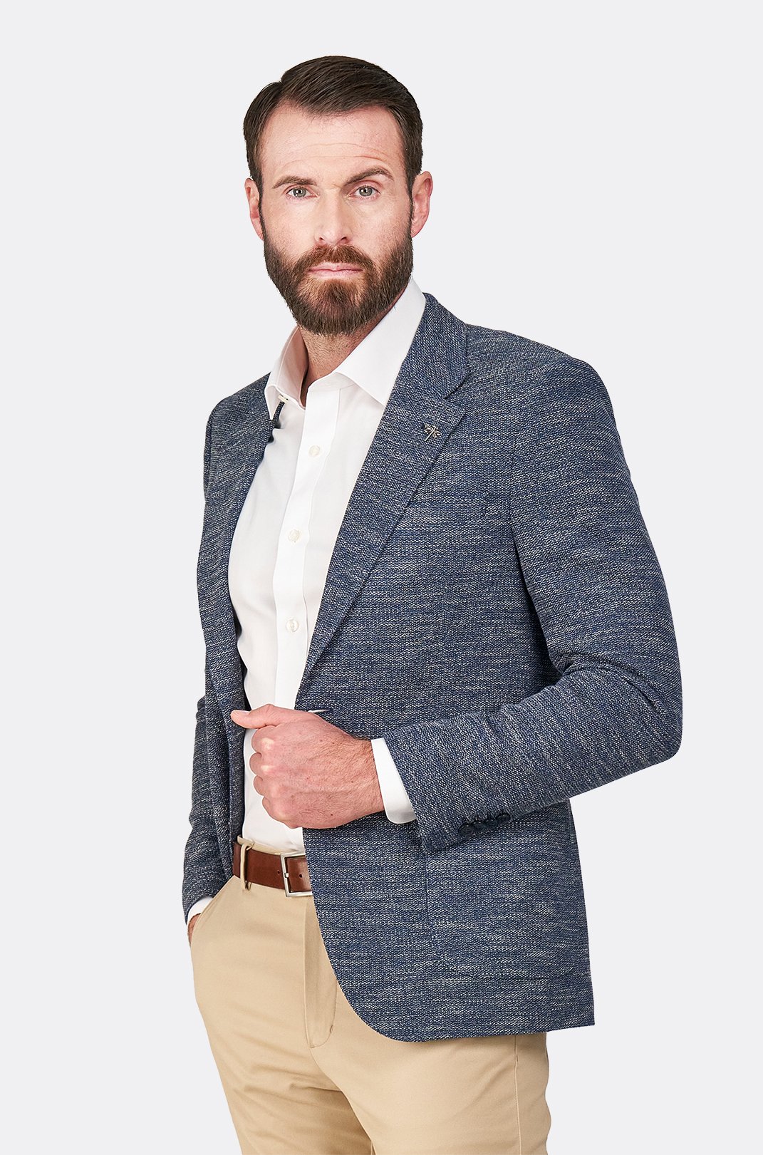 Modré pletené sako Marlowe