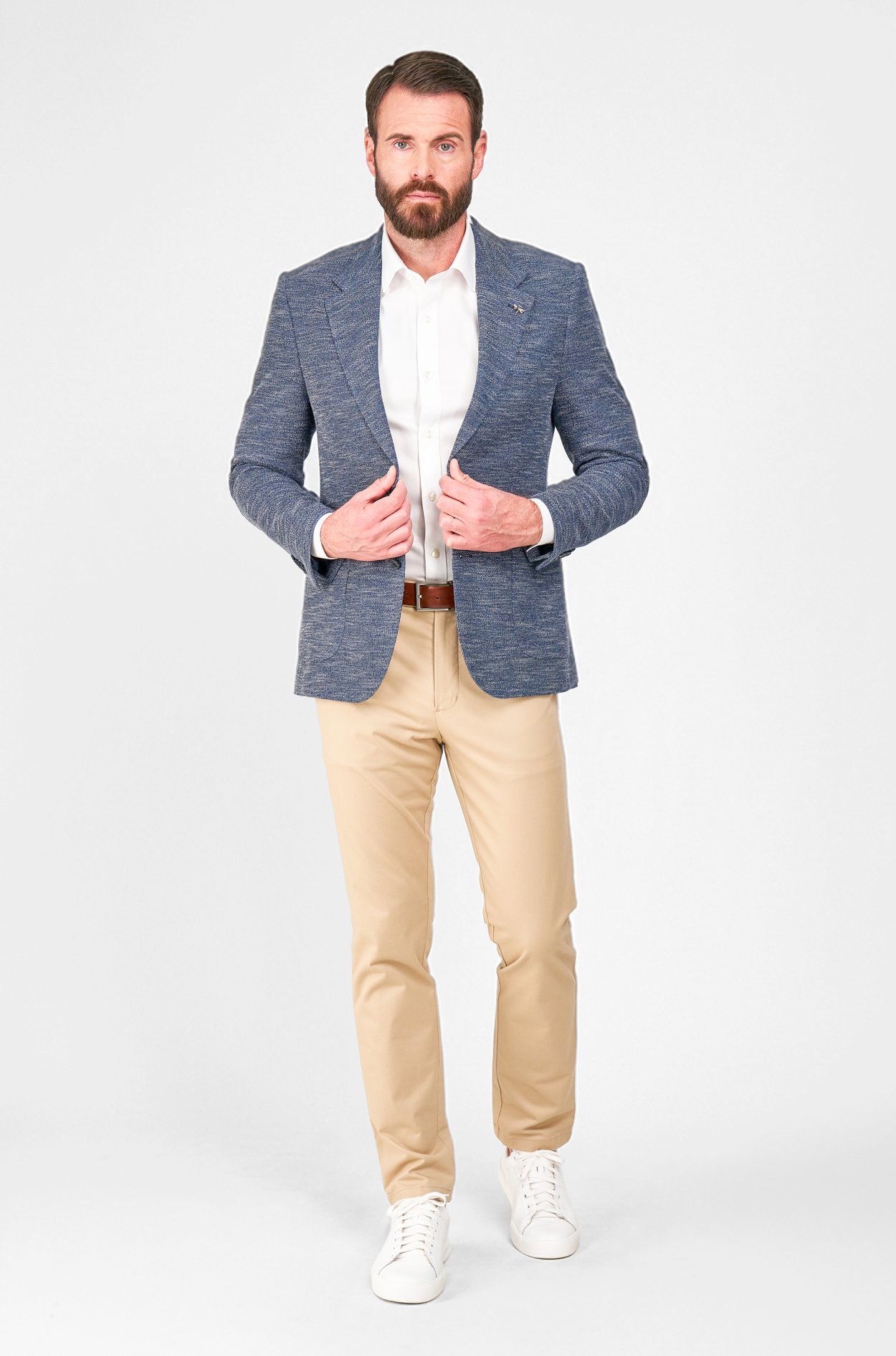 Modré pletené sako Marlowe