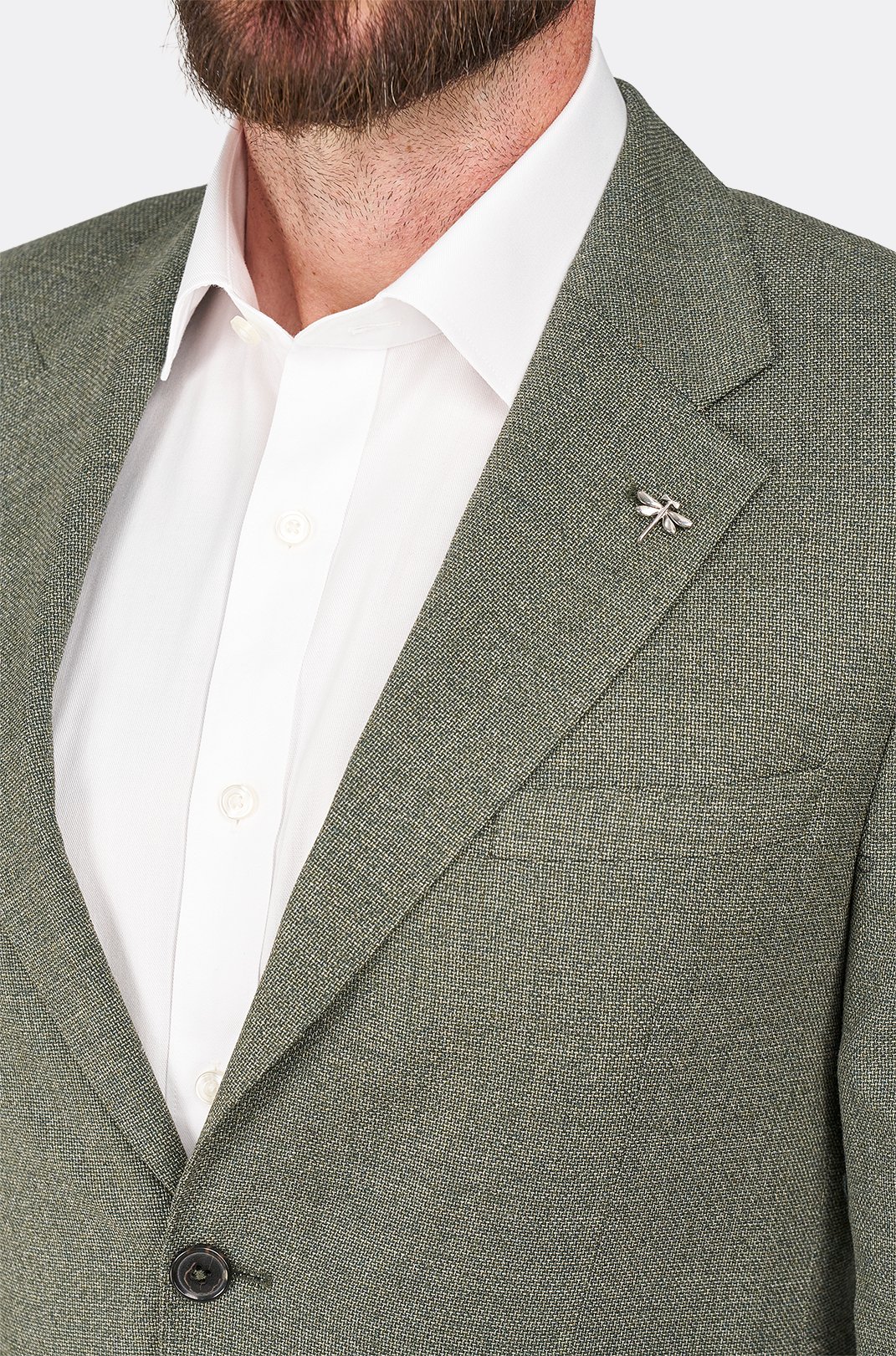 Olivové vlněné sako Ashford