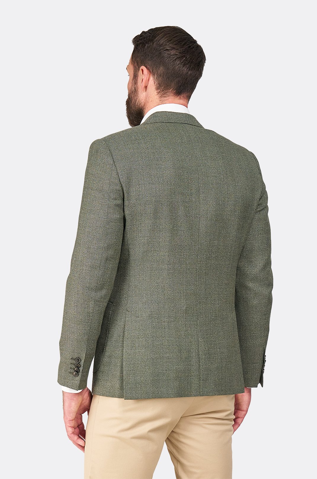 Olivové vlněné sako Ashford
