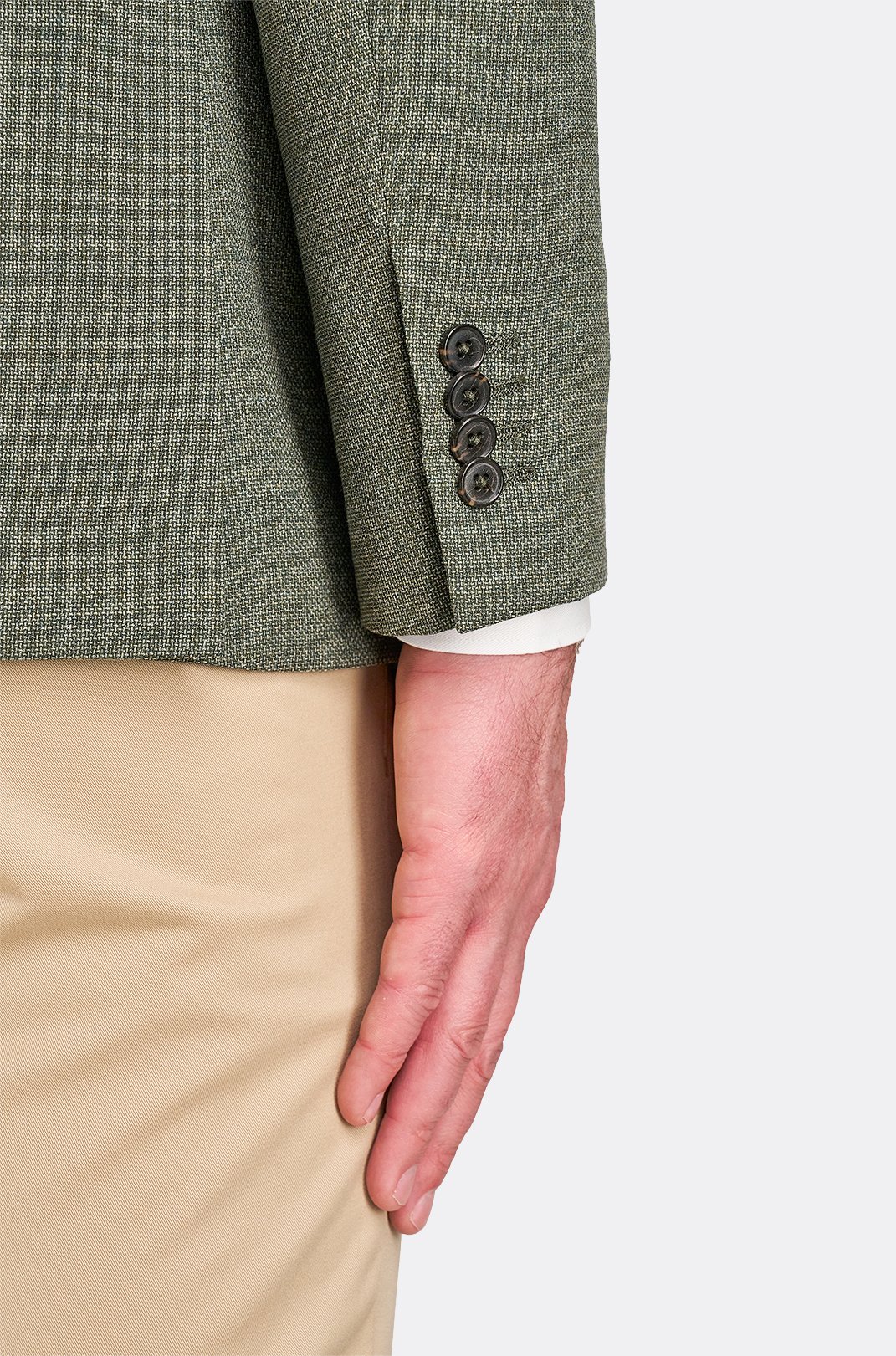 Olivové vlněné sako Ashford