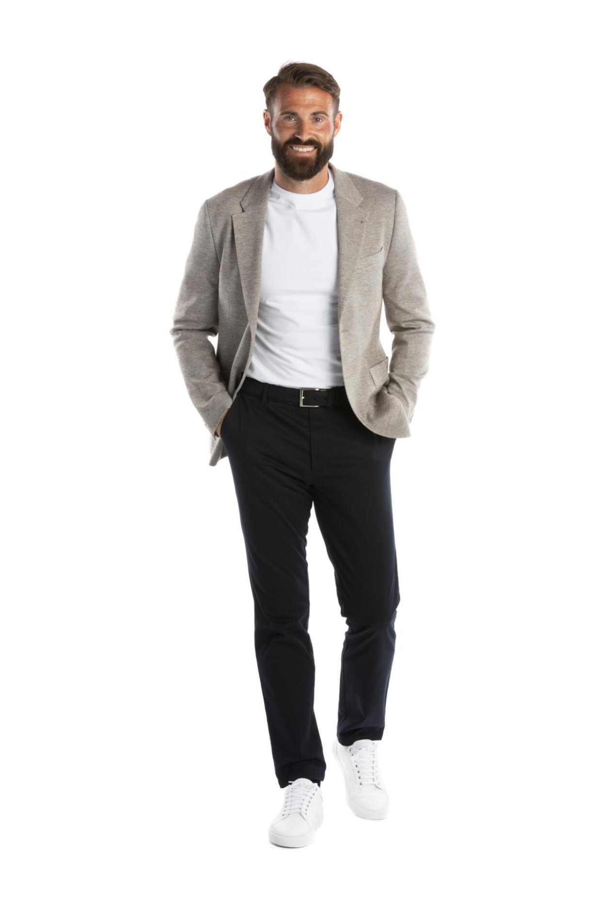 Béžové vlněné sako Bisenzio