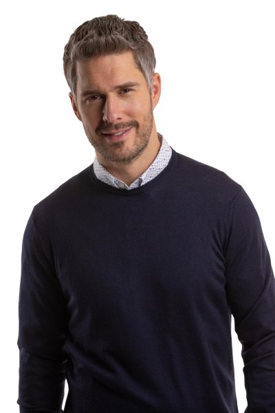 Tmavě modrý merino svetr Hampstead