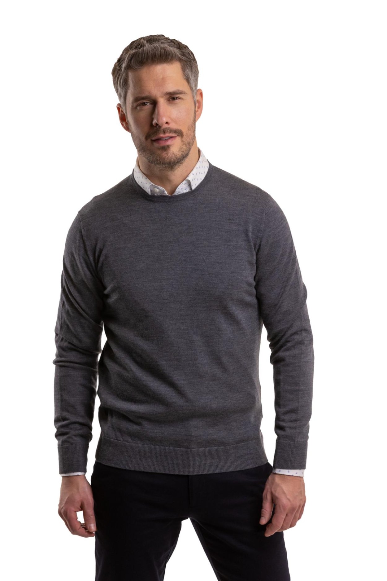 Šedý merino svetr Hampstead