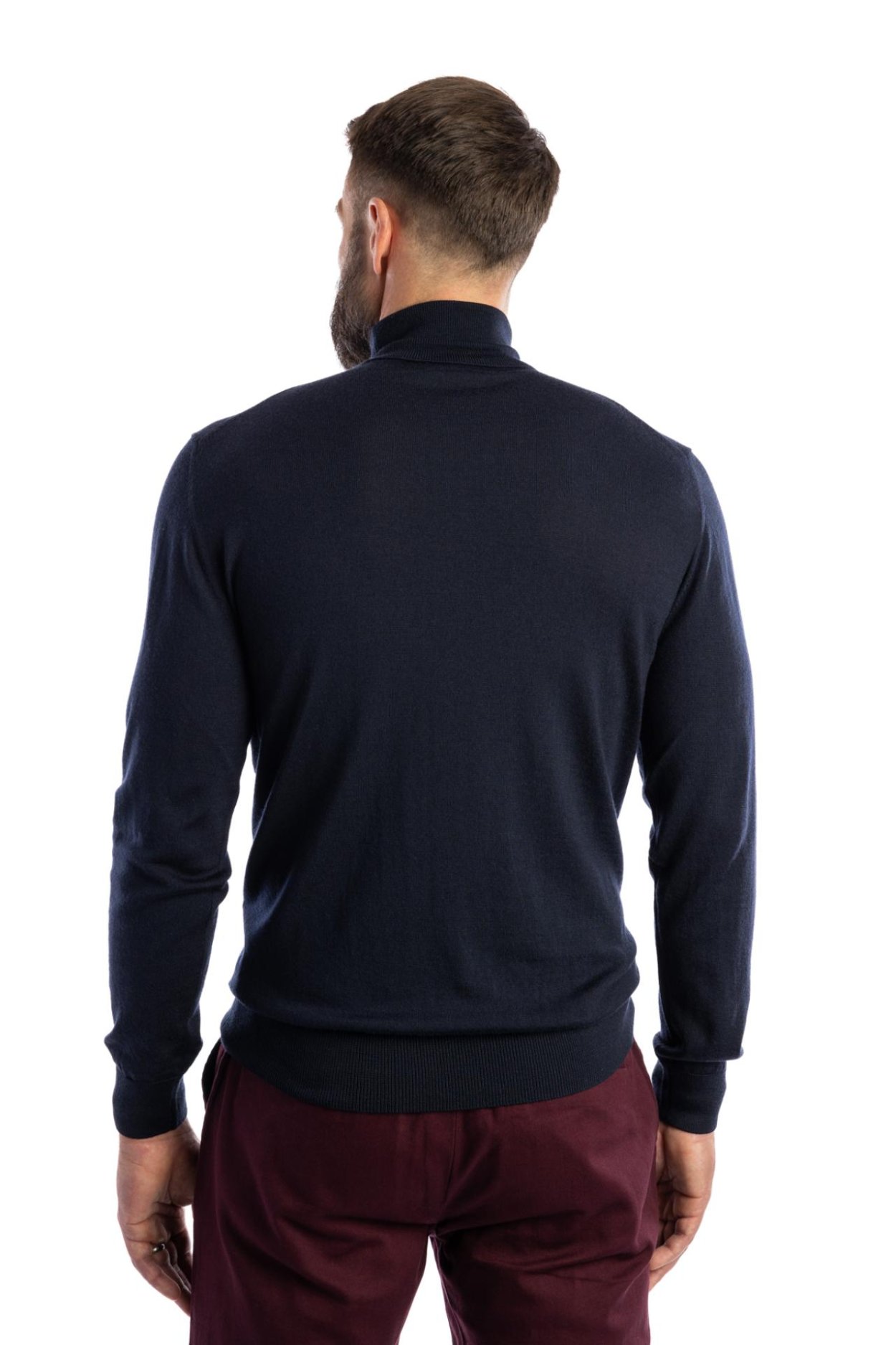 Tmavě modrý merino rolák Hoxton