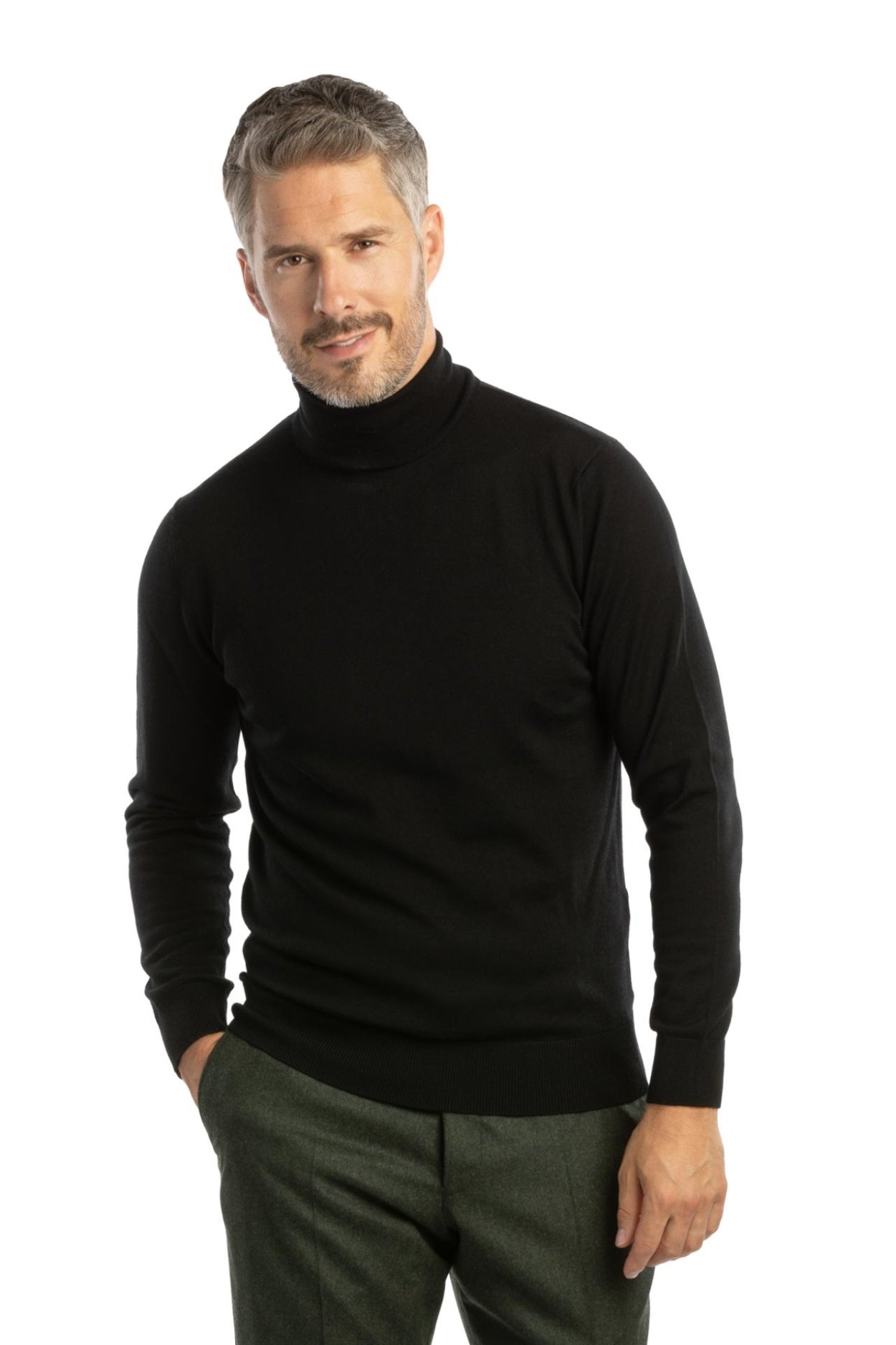 Černý merino rolák Hoxton