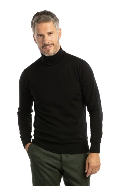 Černý merino rolák Hoxton