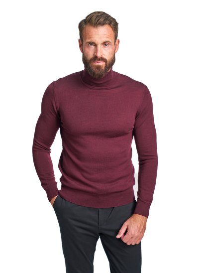 Burgundy merino rolák Hoxton